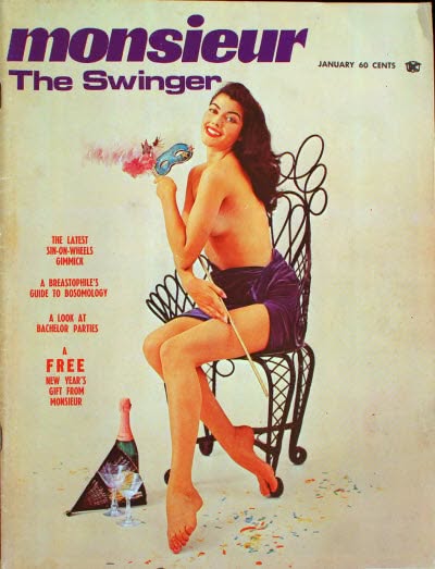 MONSIEUR magazine side cover  January 1968