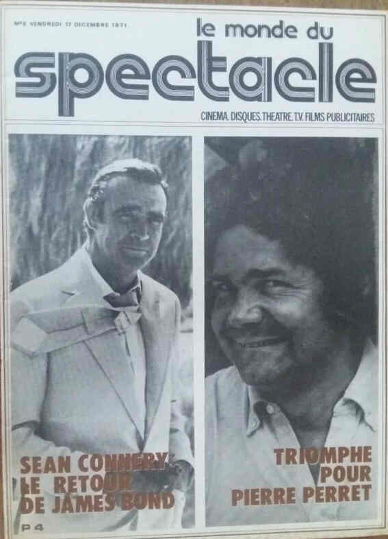 MONDE DU SPECTACLE | LE magazine side cover Issue 5 17 December 1971