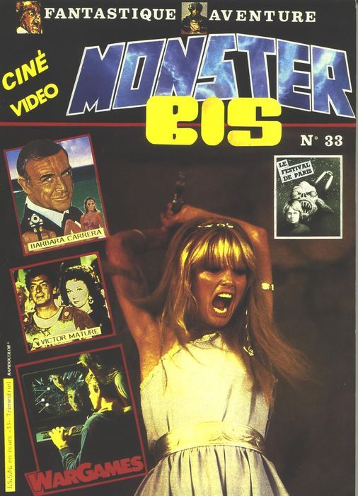 MONSTER BIS magazine side cover Issue 33 January 1984