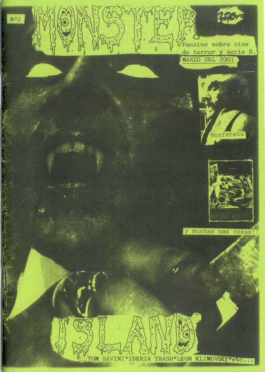 MONSTER ISLAND magazine side cover Issue 2 March 2001