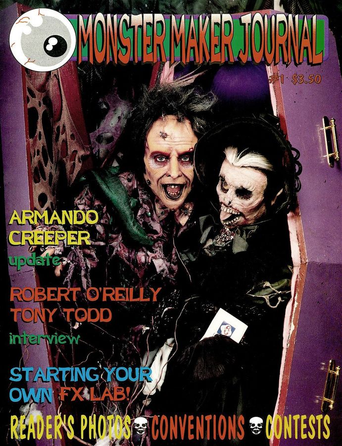 MONSTER MAKER JOURNAL magazine side cover Issue 1 February 1995