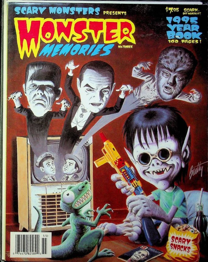 MONSTER MEMORIES magazine side cover Issue 3  1995