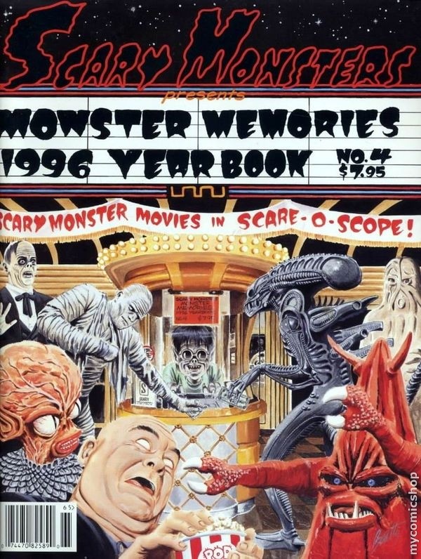 MONSTER MEMORIES magazine side cover Issue 4  1996