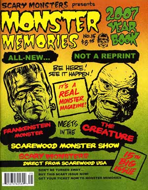 MONSTER MEMORIES magazine side cover Issue 15 March 2007