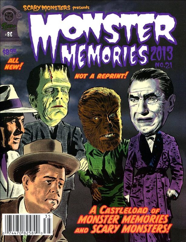 MONSTER MEMORIES magazine side cover Issue 21 March 2013