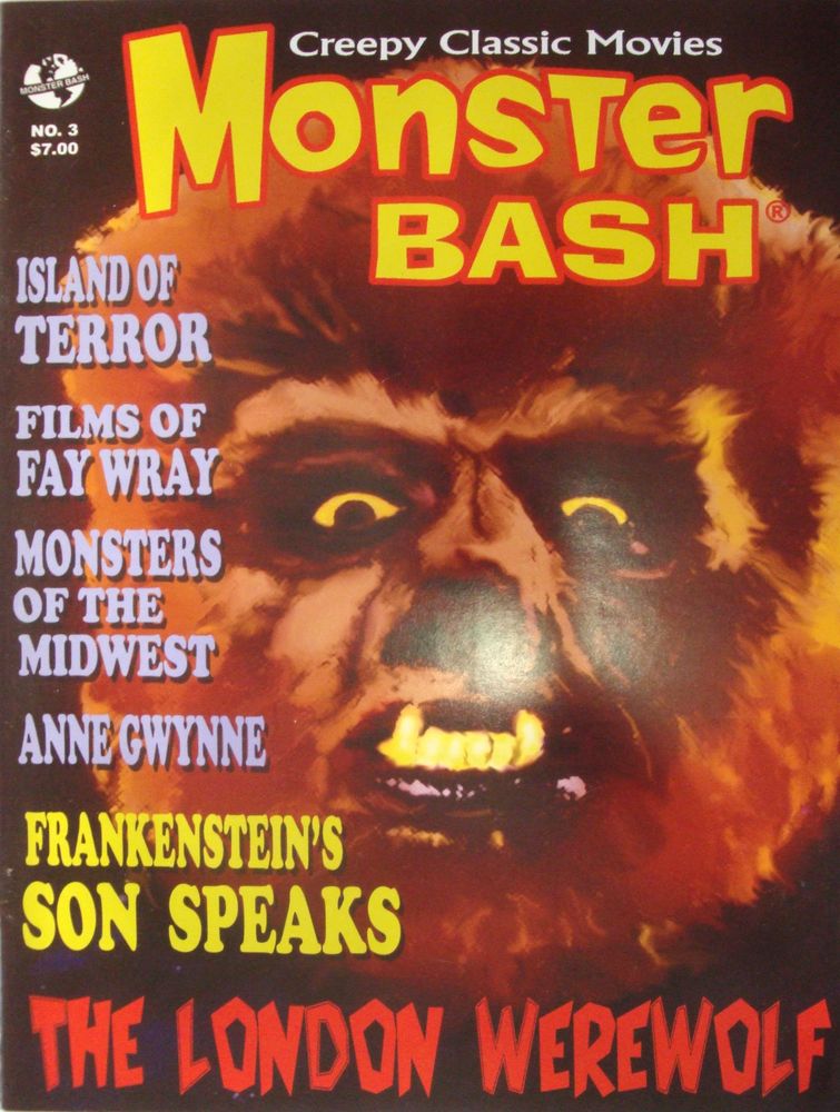 MONSTER BASH magazine side cover Issue 3  2003