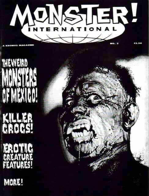 MONSTER! INTERNATIONAL magazine side cover Issue 2 May 1992