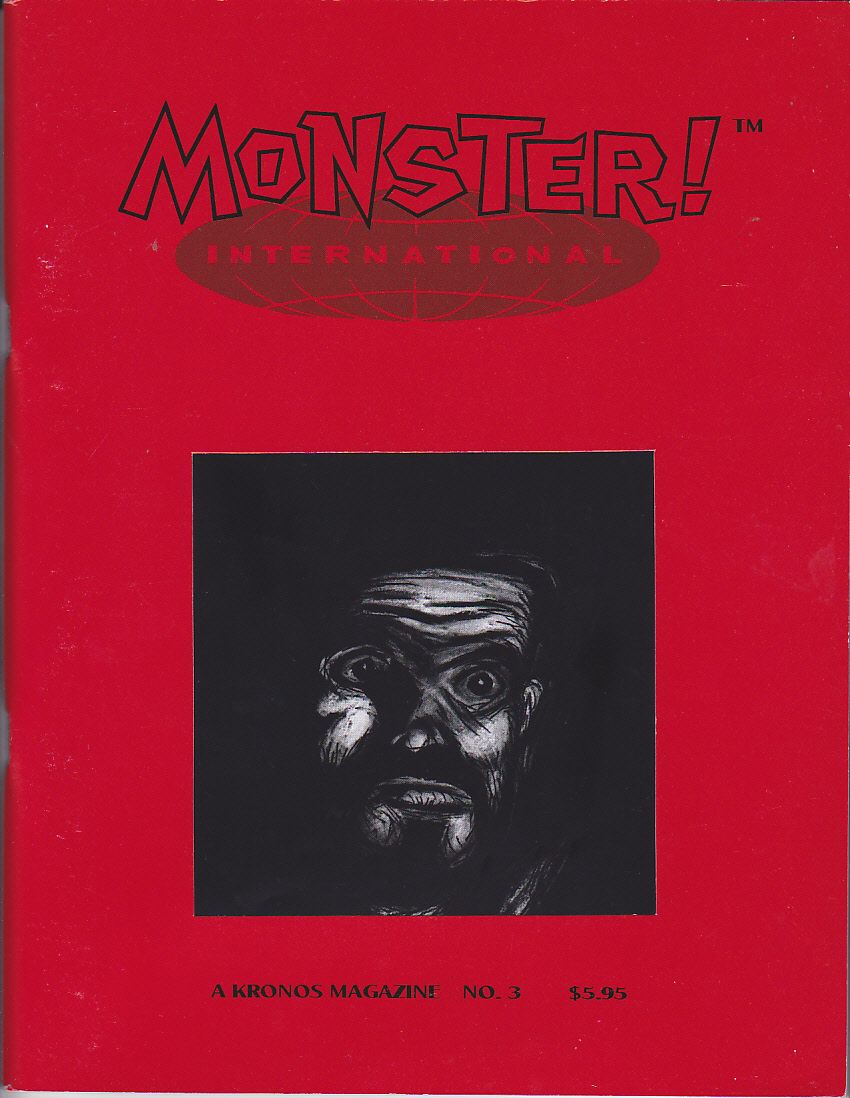 MONSTER! INTERNATIONAL magazine side cover Issue 3 October 1992