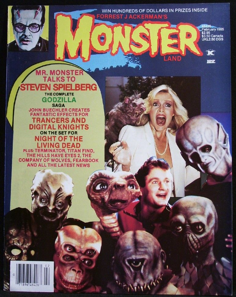 MONSTERLAND magazine side cover Issue 1 February 1985