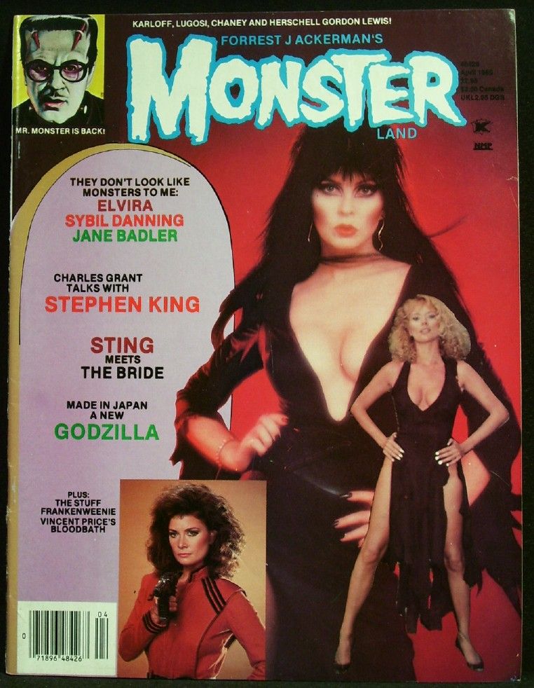 MONSTERLAND magazine side cover Issue 2 April 1985