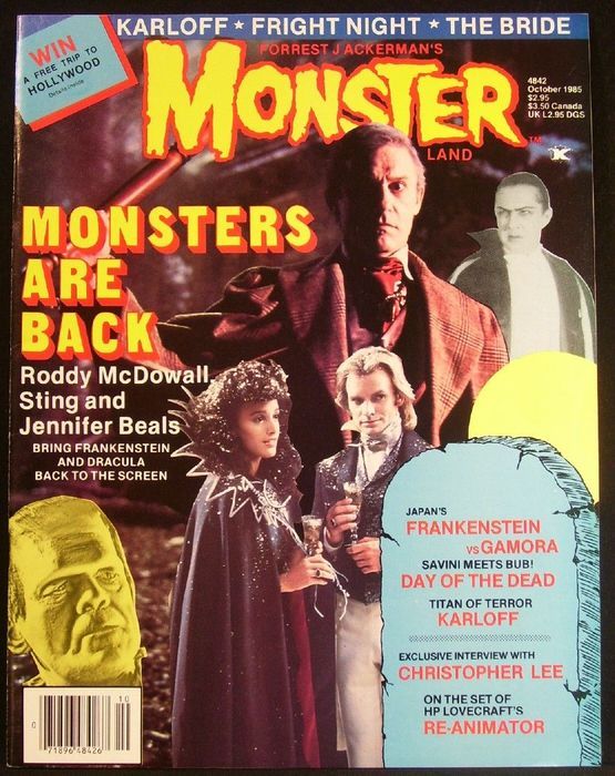 MONSTERLAND magazine side cover Issue 5 October 1985