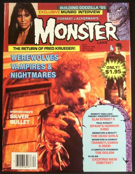 MONSTERLAND magazine side cover Issue 6 December 1985