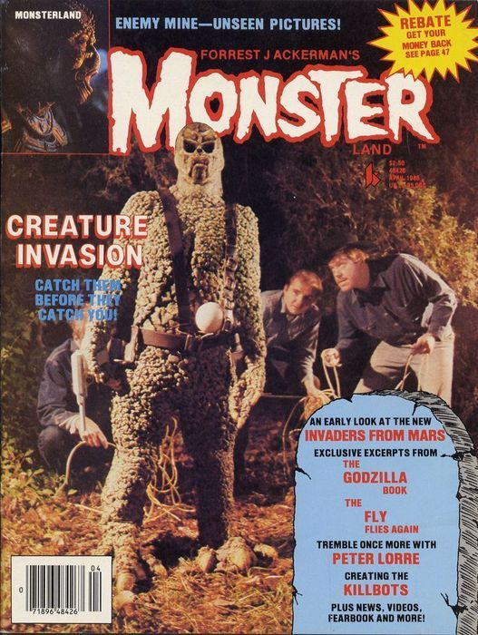 MONSTERLAND magazine side cover Issue 9 April 1986