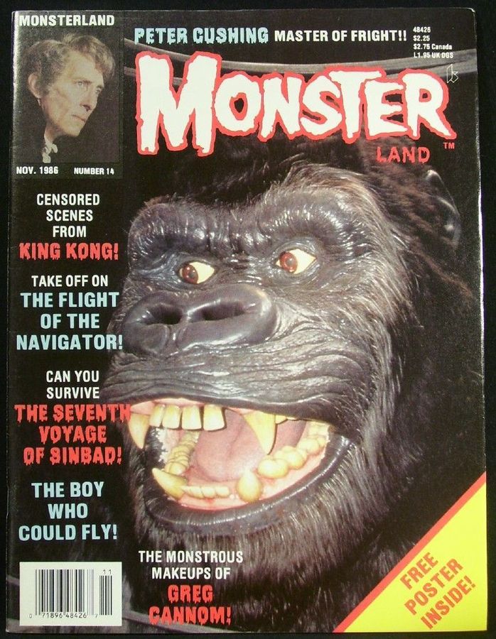 MONSTERLAND magazine side cover Issue 14 November 1986