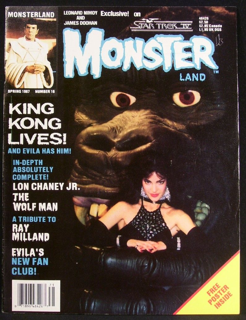 MONSTERLAND magazine side cover Issue 16 Spring 1987