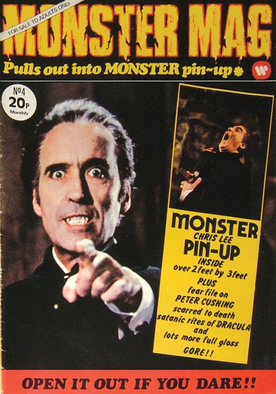 MONSTER MAG magazine side cover Issue 4  1974