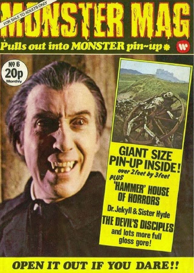 MONSTER MAG magazine side cover Issue 6  1974