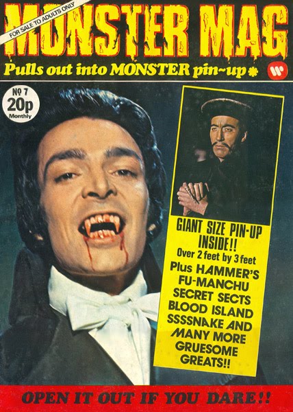 MONSTER MAG magazine side cover Issue 7  Vol 1 #7  1974