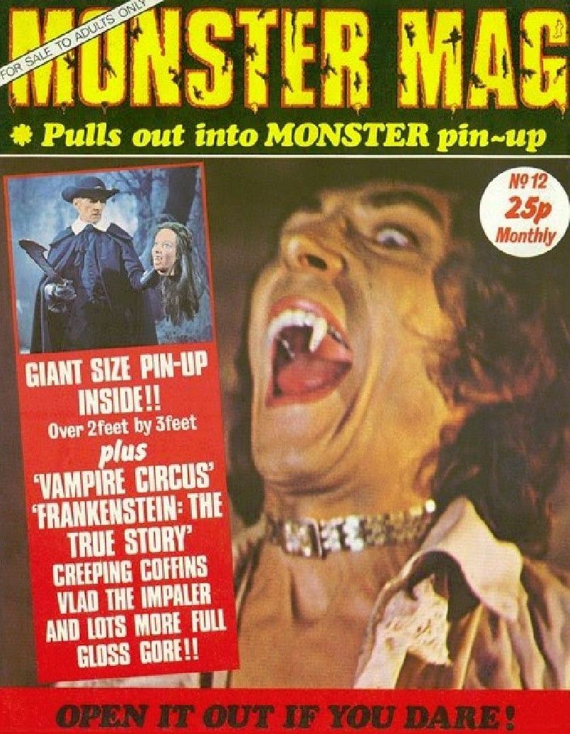 MONSTER MAG magazine side cover Issue 12  1975