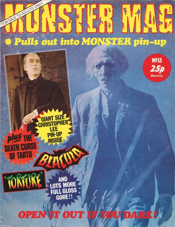 MONSTER MAG magazine side cover Issue 13  1975