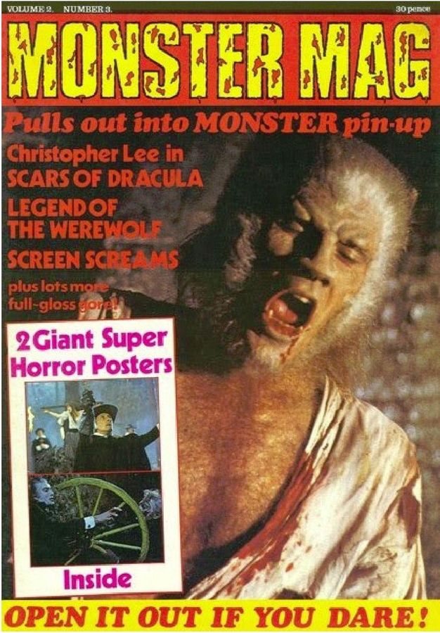 MONSTER MAG magazine side cover Issue 17  Vol 2 #3 August 1975