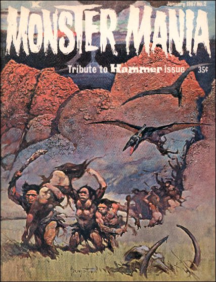 MONSTER MANIA magazine side cover Issue 2  1967