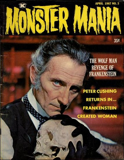 MONSTER MANIA magazine side cover Issue 3 April 1967