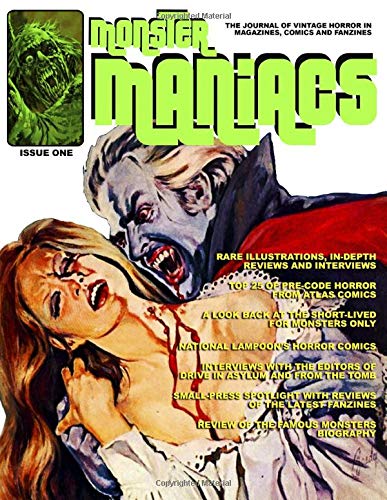 MONSTER MANIACS magazine side cover Issue 1 August 2019