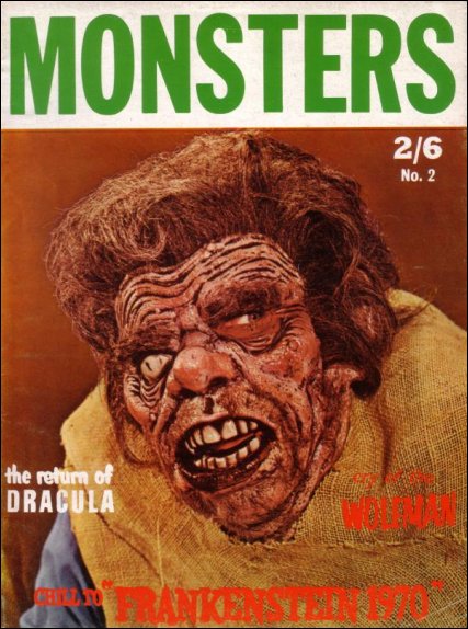 MONSTERS magazine side cover Issue 2  1963