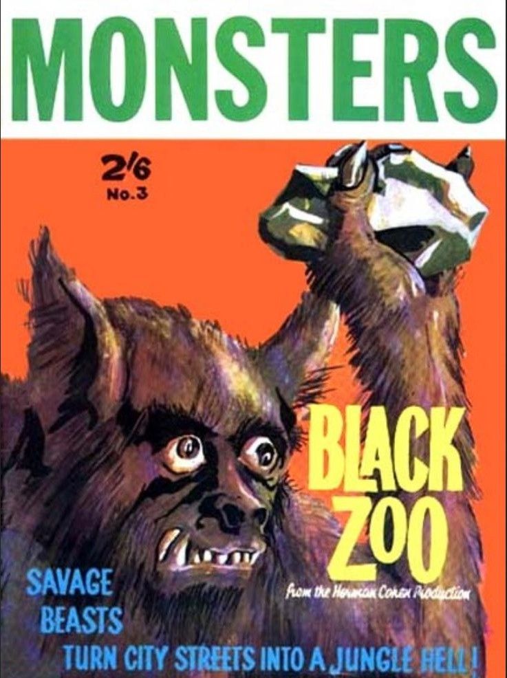 MONSTERS magazine side cover Issue 3  1963