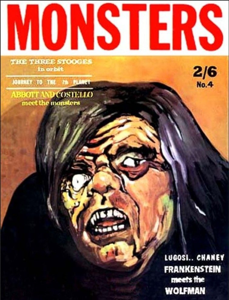 MONSTERS magazine side cover Issue 4  1963