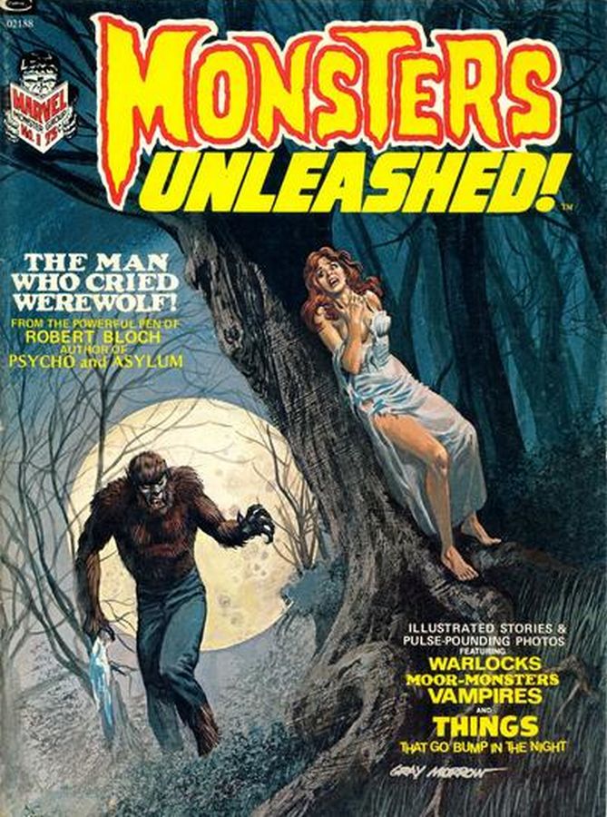 MONSTERS UNLEASHED! magazine side cover Issue 1 August 1973