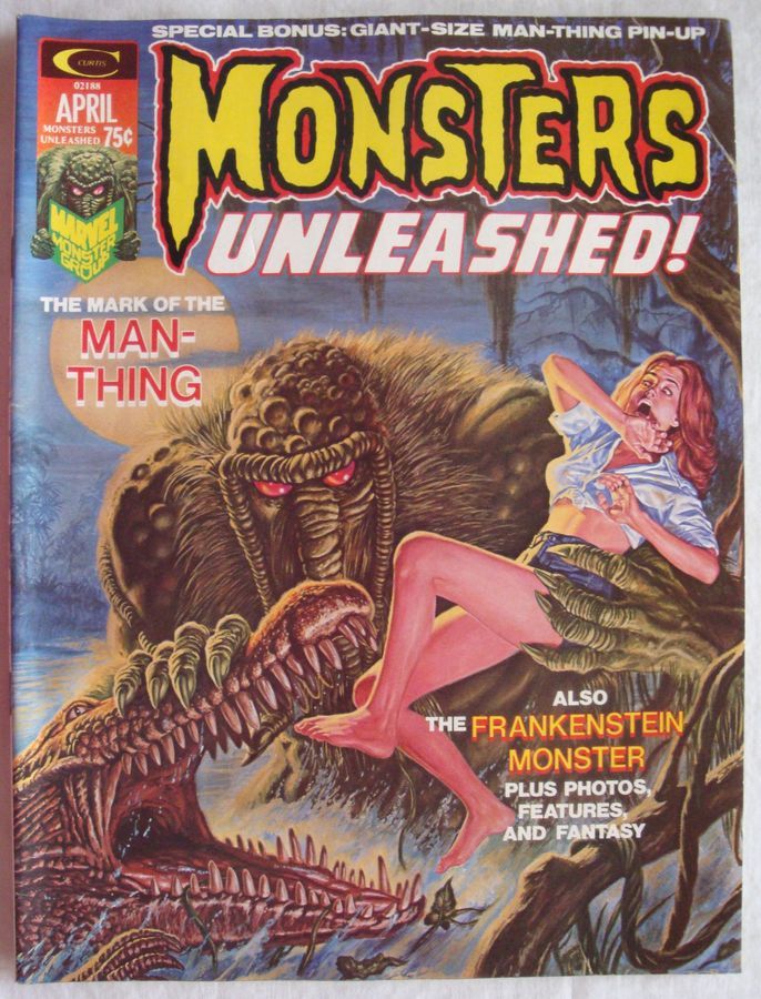 MONSTERS UNLEASHED! magazine side cover Issue 5 April 1974