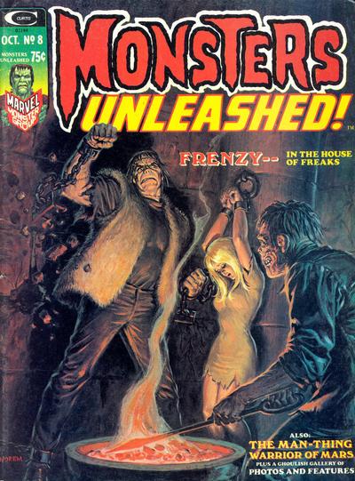 MONSTERS UNLEASHED! magazine side cover Issue 8 October 1974