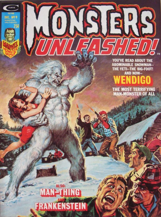 MONSTERS UNLEASHED! magazine side cover Issue 9 December 1974