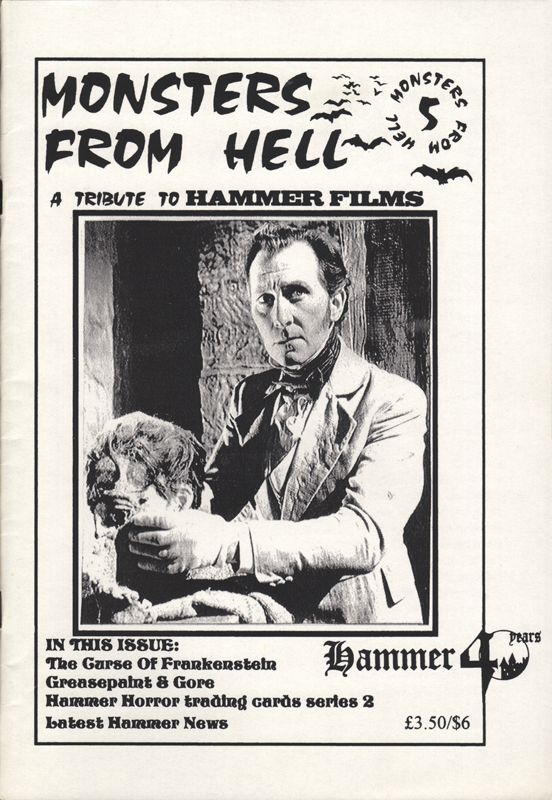MONSTERS FROM HELL magazine side cover Issue 5  1996