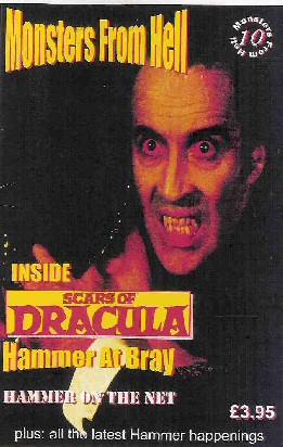 MONSTERS FROM HELL magazine side cover Issue 10  1998