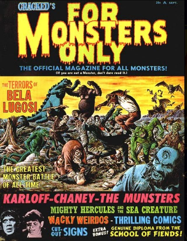 FOR MONSTERS ONLY magazine side cover Issue 2 September 