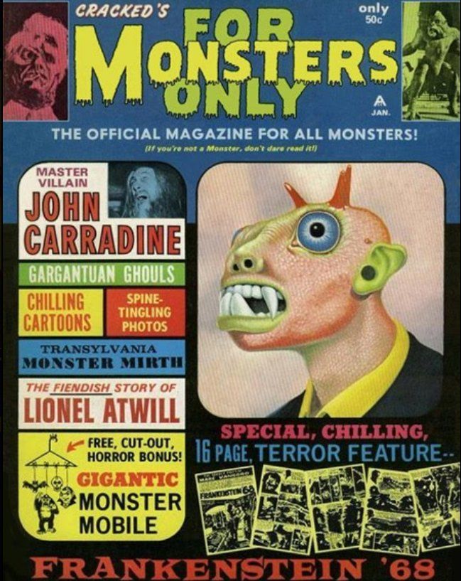 FOR MONSTERS ONLY magazine side cover Issue 6  