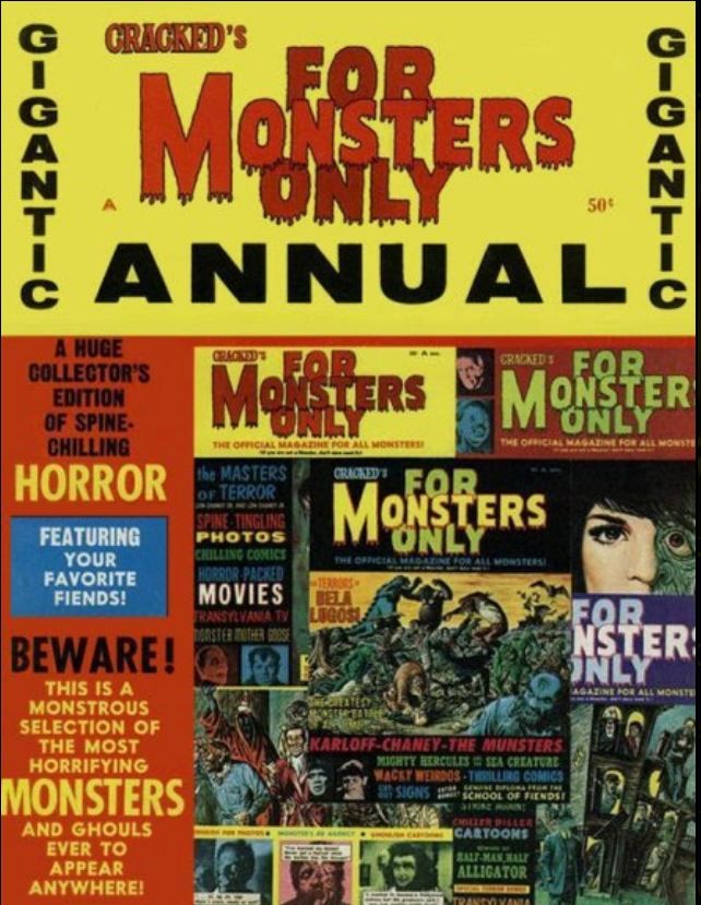 FOR MONSTERS ONLY magazine side cover  Yearbook  1967