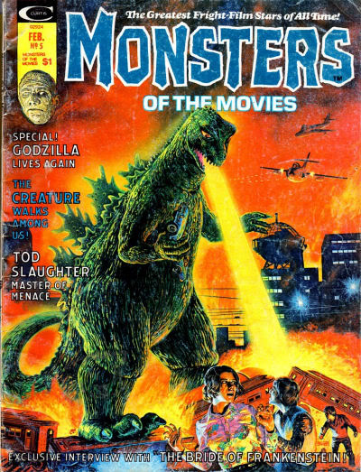 MONSTERS OF THE MOVIES magazine side cover Issue 5 February 1975