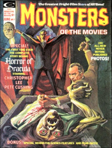 MONSTERS OF THE MOVIES magazine side cover Issue 7 June 1975