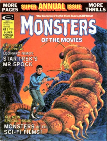 MONSTERS OF THE MOVIES magazine side cover Issue 9 Summer 1975