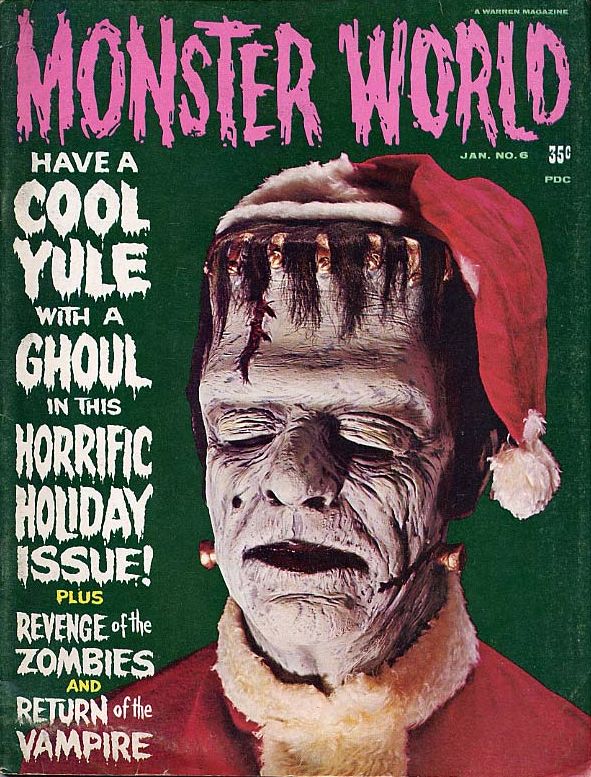 MONSTER WORLD magazine side cover Issue 6 January 1965