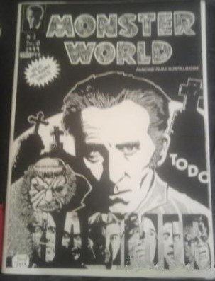 MONSTER WORLD (SPAIN) magazine side cover Issue 3  1st era July 1999