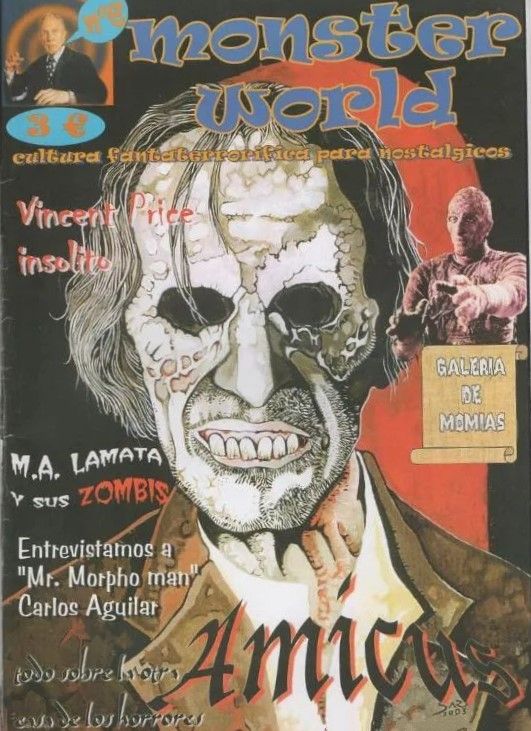 MONSTER WORLD (SPAIN) magazine side cover Issue 6  1st era February 2004