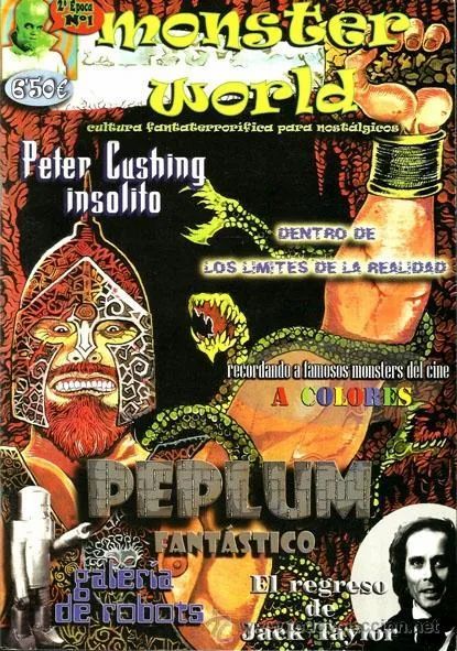 MONSTER WORLD (SPAIN) magazine side cover Issue 1  2nd era Spring 2005