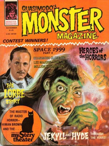 MONSTER WORLD/QUASIMODOS MONSTER MAGAZINE magazine side cover Issue 5 November 1975