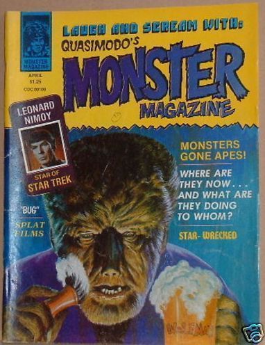 MONSTER WORLD/QUASIMODOS MONSTER MAGAZINE magazine side cover Issue 7 April 1976
