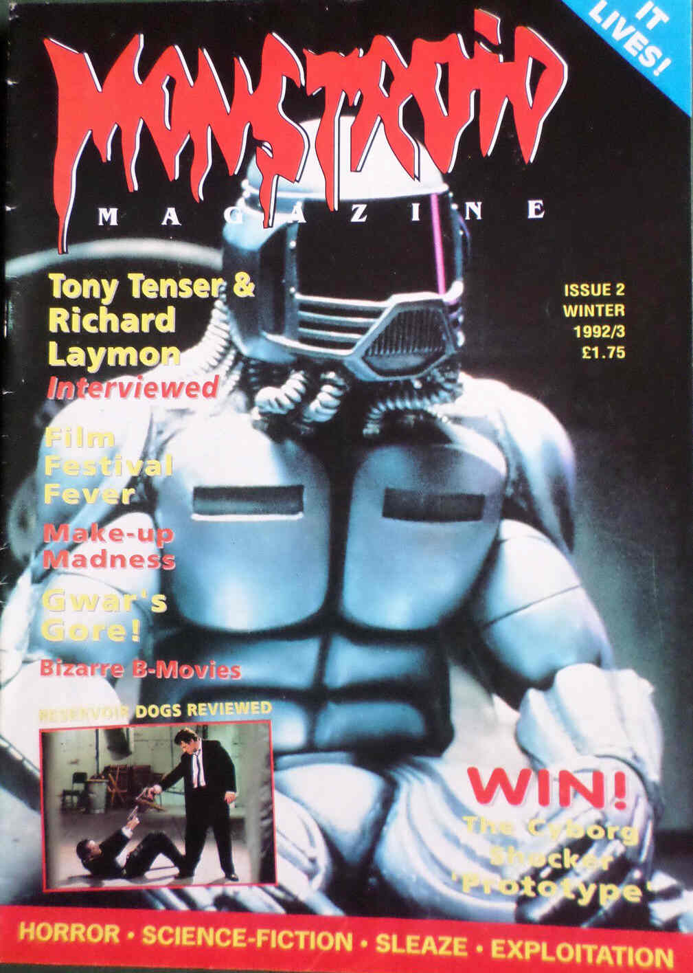 MONSTROID magazine side cover Issue 2 Winter 1992